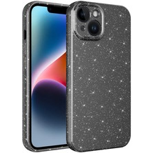 StilStoreTr Apple iPhone 14 Kılıf Kamera Korumalı Simli Lüks Stsr Koton Kapak-Gri