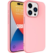 iPhone 15 Pro Uyumlu Stsr Lsr Laaakan Kapak-Pembe Açık