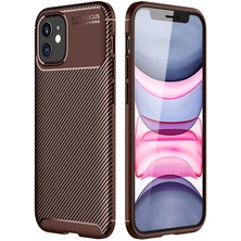 iPhone 12 Uyumlu Stsr Negro Silikon Kapak-Kahverengi