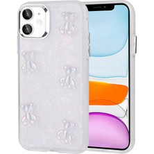 StilStoreTr Apple iPhone 11 Kılıf Kabartma Figürlü Parlak Stsr Eralli Silikon Kapak-Ayı