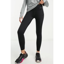 Nike Trainng Go Dri Fit Infinalock 7/8 Leggings 6 Cepli Toparlayıcı Reflektörlü Antrenman Taytı Siyah