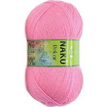 Nako Rekor (5 Adet) 2244 Babry Pembe Renk El Örgü Ipliği