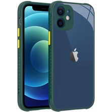 iPhone 12 Mini Kılıf ​​stsr Kaff Kapak-Koyu Yeşil