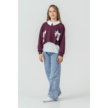 Miniğimin Cicileri Minigimin Cicileri Inci Kurdela Detaylı 3 Lü Kız Çocuk Takım - Mor