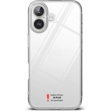 Evax (Şeffaf Mika) iPhone 16 Plus Uyumlu Sert Şeffaf Mika Sararmaz Ince Fit Toz Korumalı Kılıf