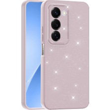 Redmi 15 Kılıf Kamera Korumalı Simli Lüks Zore Koton Kapak - Lila