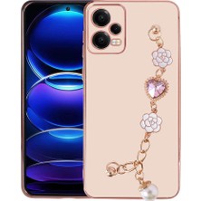 StilStoreTr Xiaomi Redmi Note 12 4g Kılıf El Tutamaçlı Kamera Korumalı Stsr Taka Silikon Kapak-Pembe