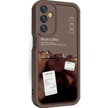 Galaxy A25 Kılıf Kamera Korumalı Baskılı Arka Yüzey Stsr Klas Kapak-Koyu Kahve