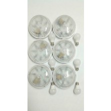 İNWATT Genel Glop Tavan Armatür 6 Adet + 6 Ampul Dekoratif Porselen Duylu 1.kalite Ekonomik Banyo-Wc-Balkon-Antre-Koridor