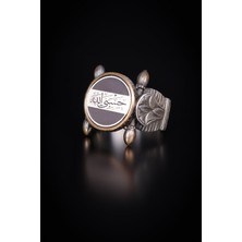 Encili Silver 925 Ayar Gümüş Özel Tasarım Hasbiyallah Yazılı Erkek Yüzük