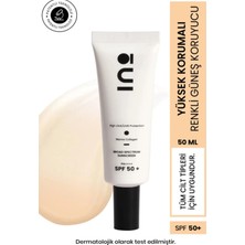 INO Beauty Yeni Cilt Tonu Eşitleyici Saf Kolajen Yüksek Korumalı 02 Medium SPF50+ Yüz Güneş Kremi 50 ml