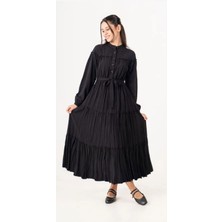 Pantulux Kız Çocuk Uzun Maksi Tesettür Elbise-Astarlı-Rahat Dökümlü ve Bol KESIM-ELB-2049-4979