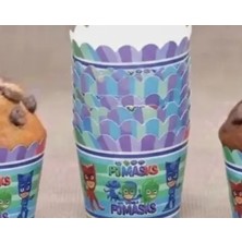 Partyy Bag Pijamaskeliler Temalı Cupcake Kalıbı & Kek Kapsülü & 25'li Kek Kapsülü