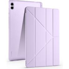 Galaxy Tab S11 Ultra Kılıf Zore Tri Folding Kalem Bölmeli Standlı Kılıf - Lila