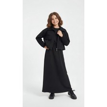 Pantulux Kız Çocuk Ceketli Etekli Takım Günlük Rahat Şık Tesettür KOMBIN-AÜT-2040-324