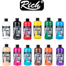 Rich Texco 400ml Akrilik Boya Set - 12 Karışık Renk | Profesyonel