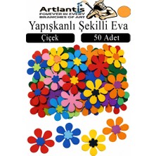 Artlantis Şekilli Eva Yapışkanlı 50 Li 1 Paket Kendinden Yapışkanlı Eva Sticker Okul Öncesi Kreş Ana Sınıfı Etkinlik Proje