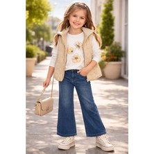 Gültekin Bebe Miss Elitte Kelebek Baskılı Yelekli 3 Lü Takım 6-9 YAŞ-1005960 - Bej