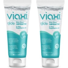 Natural Creams Viaxi Glide Kokusuz Kayganlaştırıcı Jel 200 ml Su Bazlı ve %100 Prezervatif Uyumlu x 2 Adet