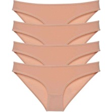 Çamaşır Kenti 4 Adet Süper Eko Set Likralı Kadın Slip Külot Ten