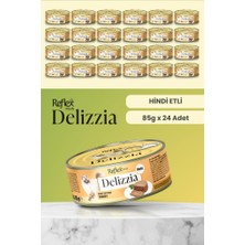 Reflex Plus Delizzia / Kıyılmış Hindi Etli Yetişkin Kedi Maması 85G x 24 Adet