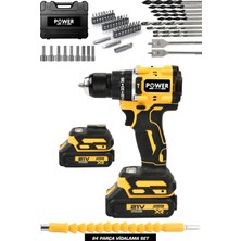 Power Black Xr Li-On 21 V 1500 Ah Çift Akülü Darbeli Kömürsüz 82 Parça Uç Seti Hediyeli  10 mm