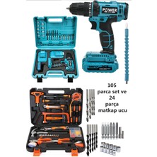 Power Black Germany 129 Parça 2 Takım Çantalı Matkap Takım Çantası