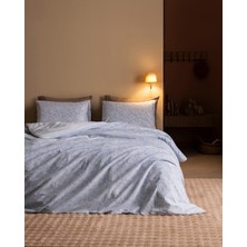 Madame Coco Ellaine Çift Kişilik %100 Pamuk Ranforce Baskılı Nevresim Takımı - Mavi