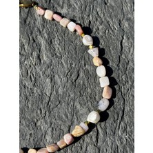 CAPO By Aytaç Yamaç Pembe Opal ve Inci Taşlı Kolye