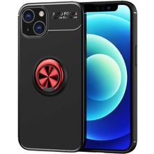 iPhone 13 Mini Uyumlu Stsr Ravel Silikon Kapak-Siyah-Kırmızı