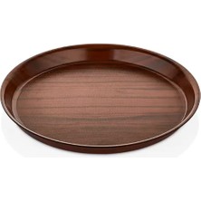 Külsan 36.kce - Arcoform Laminated 2'li Ceviz Kaymaz Derin Yuv. Tepsi Ø 36 Cm, Thermoset Melamin