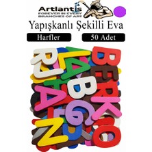 Artlantis Şekilli Eva Yapışkanlı 50 Li 1 Paket Kendinden Yapışkanlı Eva Sticker Okul Öncesi Kreş Ana Sınıfı Etkinlik Proje