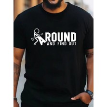 ModaSize Erkek Around Baskılı Süprem T-Shirt