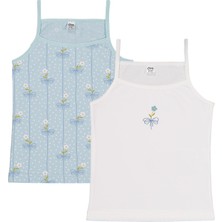 Civil Girls Flower 2-10 Yaş Kız Çocuk 2'li Atlet - Standart 10-11 Yaş