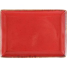 Porland Seasons Kırmızı Kahvaltı Tabağı 26X35CM