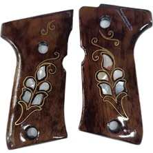 Yücel Av Bayii Beretta F92 Compact Telkari Işlemeli Ahşap Kabze