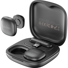 Earldom MC19 Kablosuz Aı Gürültü Engelleme Özellikli 2 Adet Dijital Yaka Mikrofonu - Siyah