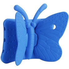 iPad Mini 2. Nesil Uyumlu Stsr Butterfly Standlı Tablet Kılıf-Mavi