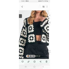 Creatif La Femme Siyah Beyaz Koton Trend Ceket