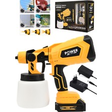Power Black Çift Akülü 300MM Sprey Boya Püskürtme  Sarı