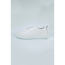 Aktaş Ayakkabı Kadın Beyaz Hakiki Deri Ortopedik Babet Ayakkabı