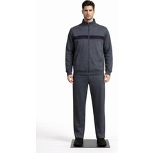 Pantoloncu Ali 3 Iplik Şardonlu Fermuarlı Eşofman Takımı