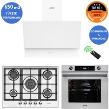 Eminçelik ve Afm Tech Markalı /inoxe Dijital Turbolu  Ankastre Set ( 22 380 Wok + FM7701 + FM3401 )