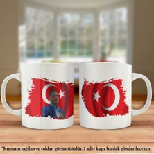 Asilmeydan Çift Yön Baskılı RTE Recep Tayyip Etdoğan ve Türkiye Bayrağı Kupa Bardak