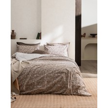 Madame Coco Suzanne Tek Kişilik %100 Pamuk Lastikli Ranforce Baskılı Nevresim Takımı - Bej