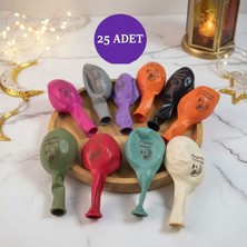 Pandoli Hoş Geldin Ramazan Yazılı Ramazan Temalı Latex Balon 25 Adet