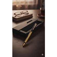 C&On Design Kişiye Özel Isim Yazılı Lüks Roller Kalem - Altın Detaylı Bordo Gövde & Özel Hediye Kutulu