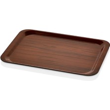 Külsan 3449.CE - Arcoform Laminated 2'li Ceviz Dikdörtgen Tepsi 34X49 Cm, Thermoset Melamin