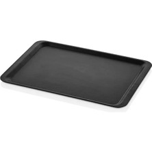 Külsan 3753.KS - Arcoform Laminated 2'li Siyah Kaymaz Dikdörtgen Tepsi En.1/1 - 37X53 Cm, Thermoset Melamin