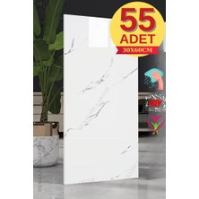Renkli Duvarlar CF-1035 10m2 55 Adet 30x60cm Yapışkanlı  Mermer Desenli Karavan Banyo Wc Duvar Kaplama Paneli